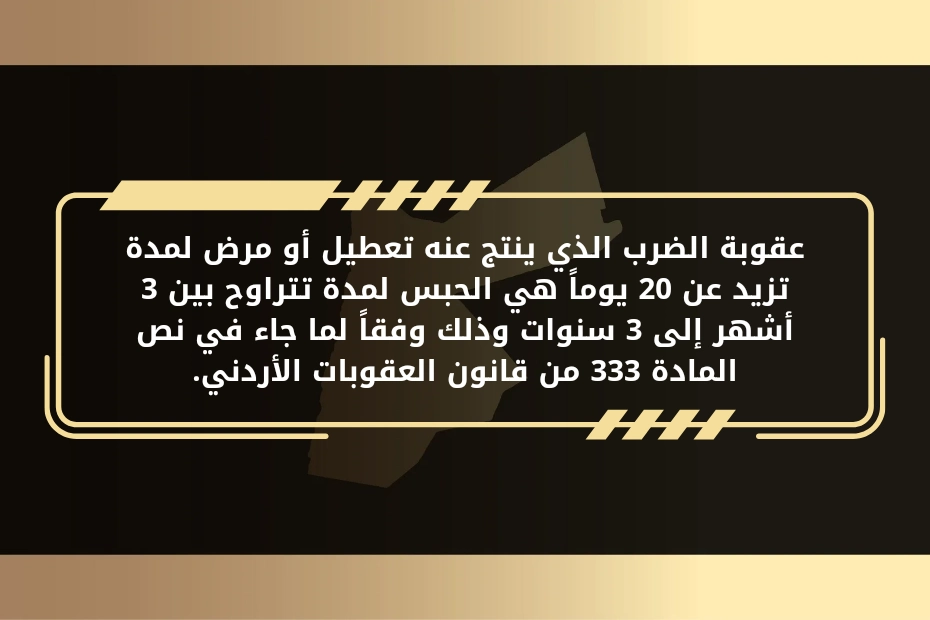 عقوبة الاعتداء بالضرب في الاردن