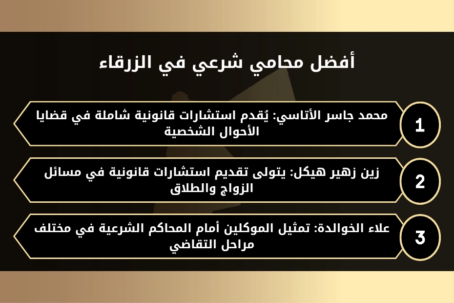 أفضل محامي شرعي في الزرقاء