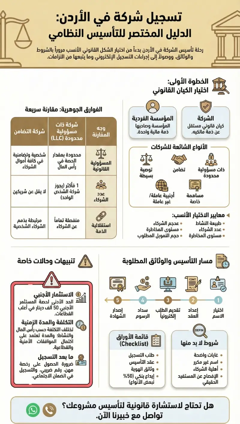 تسجيل شركة في الأردن