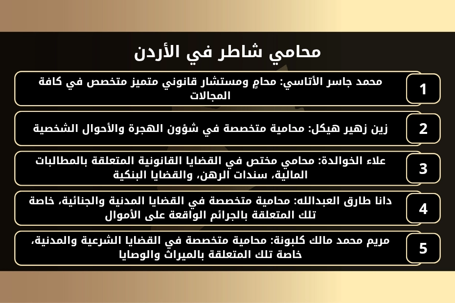 محامي شاطر في الأردن