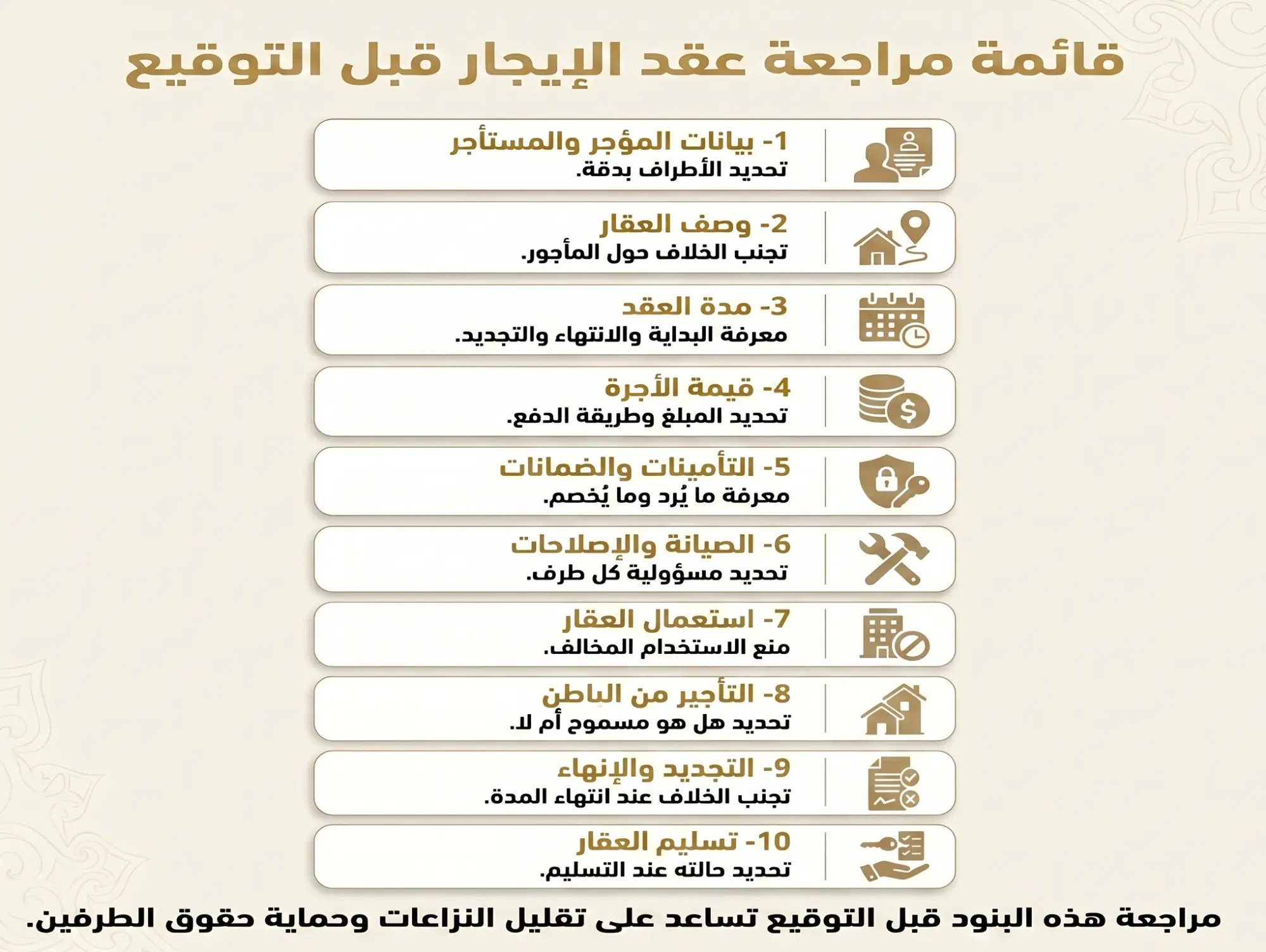 قائمة مراجعة عقد الإيجار في الأردن قبل التوقيع